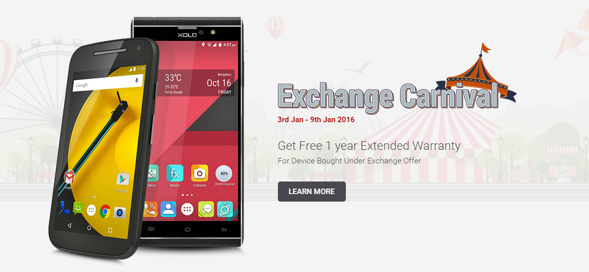 India Desire : Snapdeal Exchange Carnival Sale On Mobiles :Free 1 year Extended Warranty